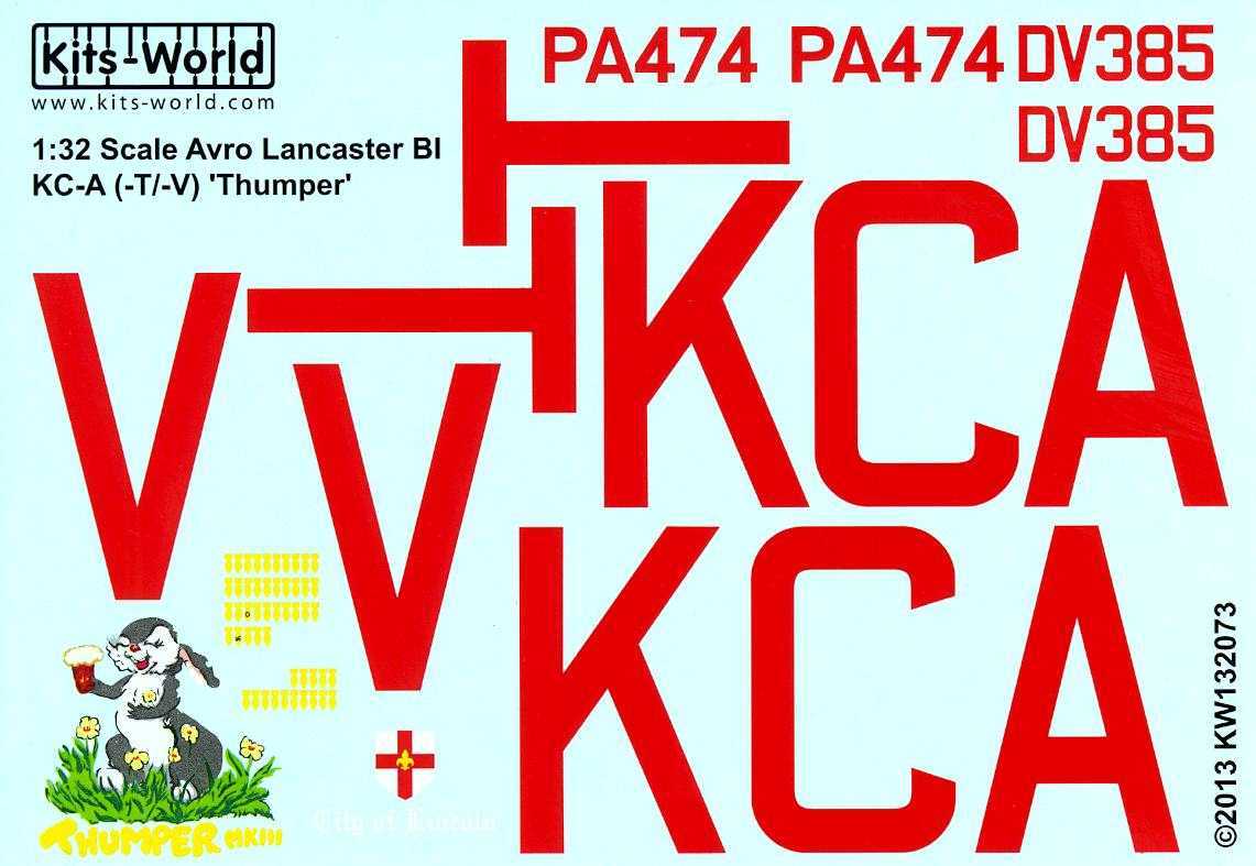 Kits World Decals 1/32 AVRO LANCASTER Thumper eBay